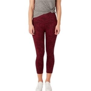 Spanx Garnet Rose Look At Me Now Slimming Shaping Contouring Leggings Cropped XL